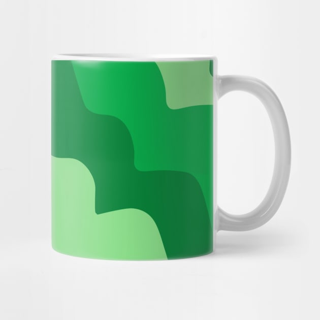 Green wavy ocean waves gradient by Baobabprintstore